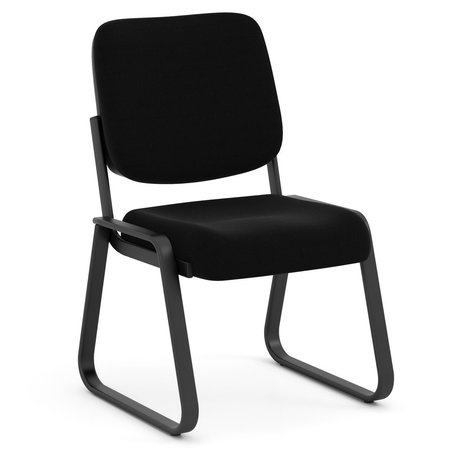 OFFICESOURCE Value Collection Armless, Sled Base Guest Chair with Black Frame 2709FBK